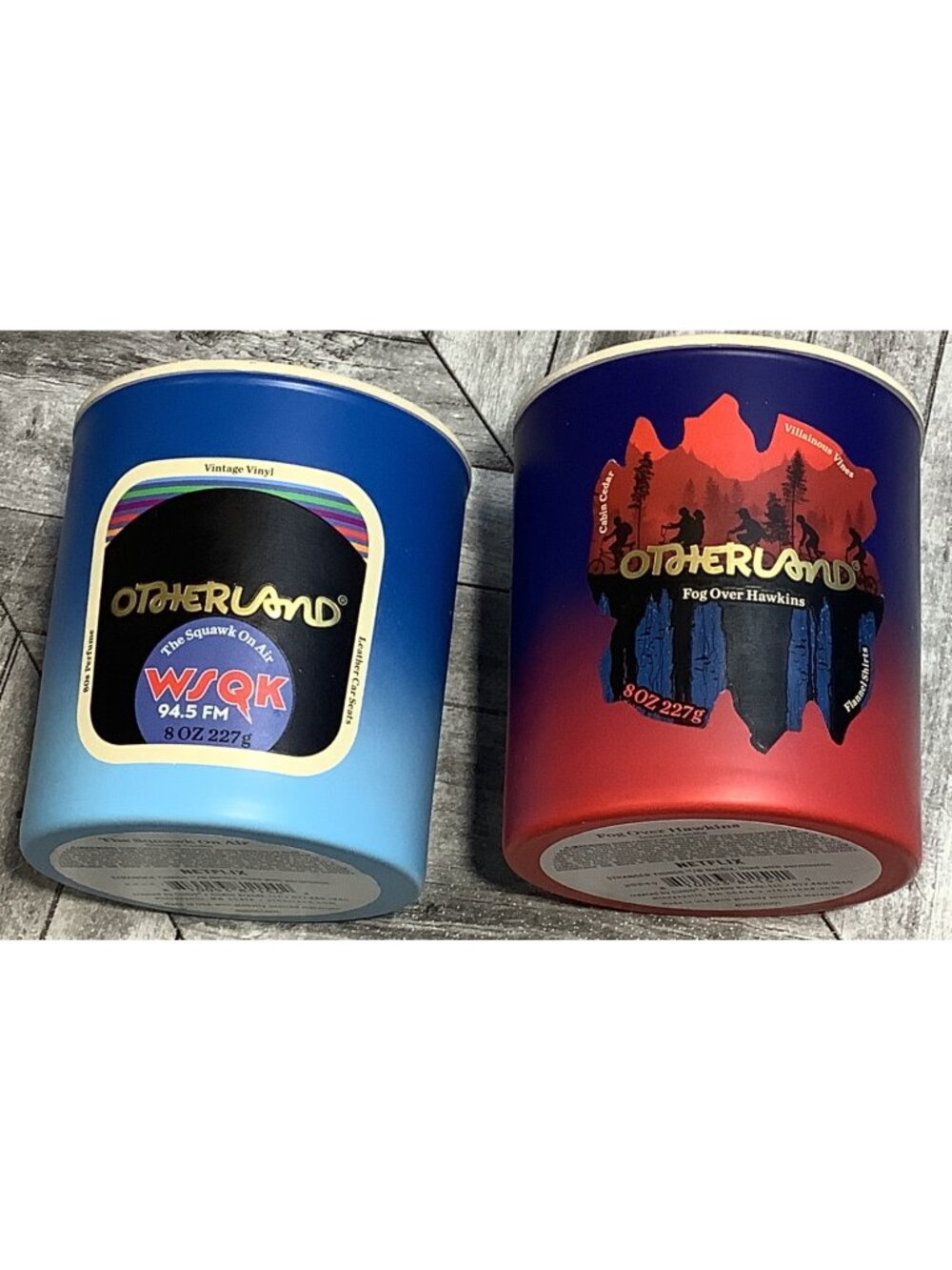 2  Stranger Things Otherland Candle Set: Fog Over Hawkins & Vintage Vinyl Limite